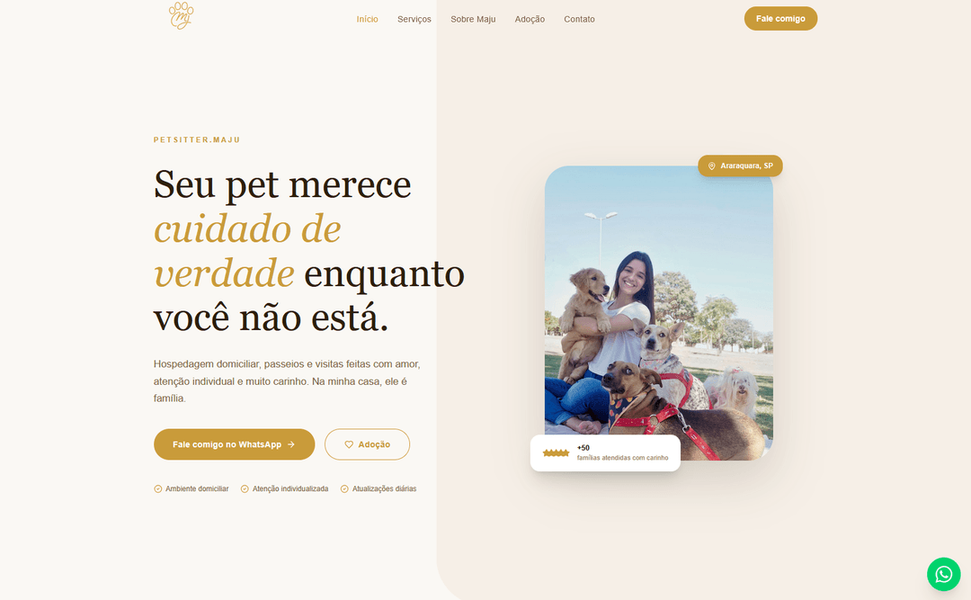 Thumbnail do projeto Maria Júlia - Pet Sitter